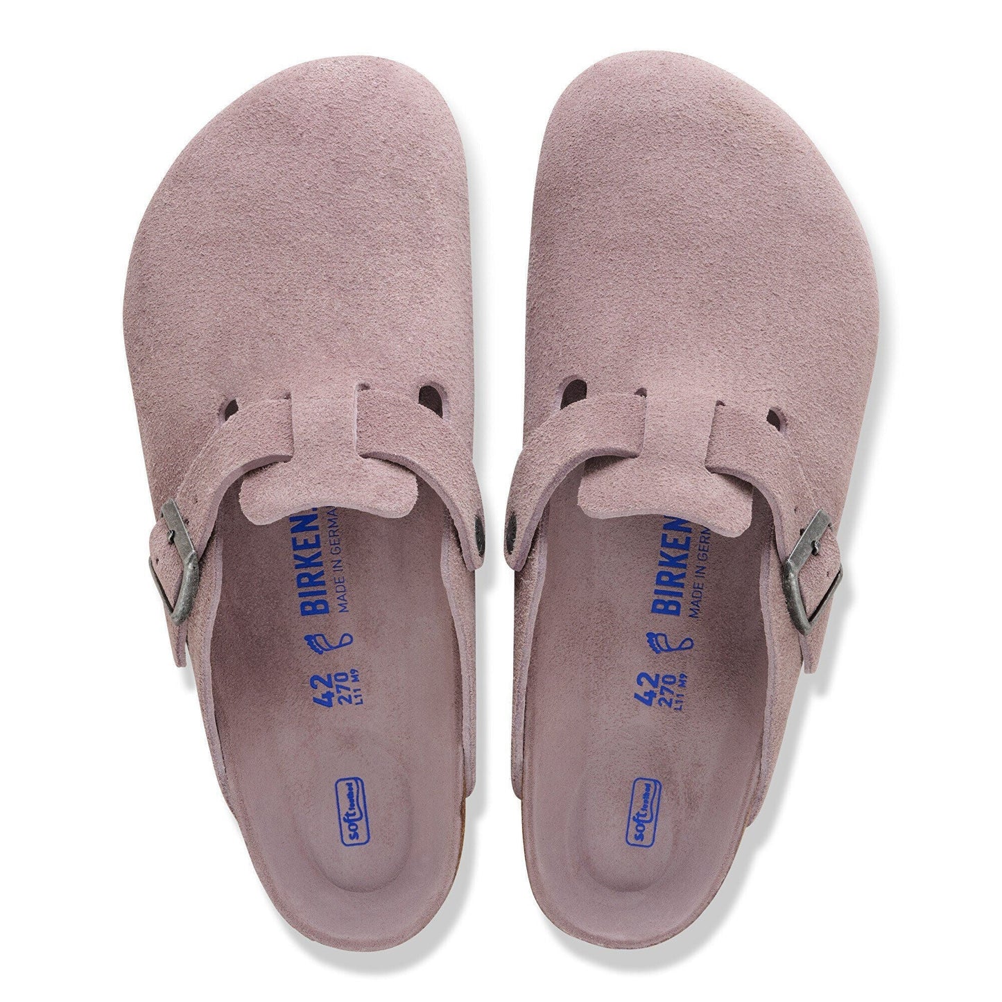 Boston | Soft Footbed | Suede | Faded Purple - Clog - Birkenstock