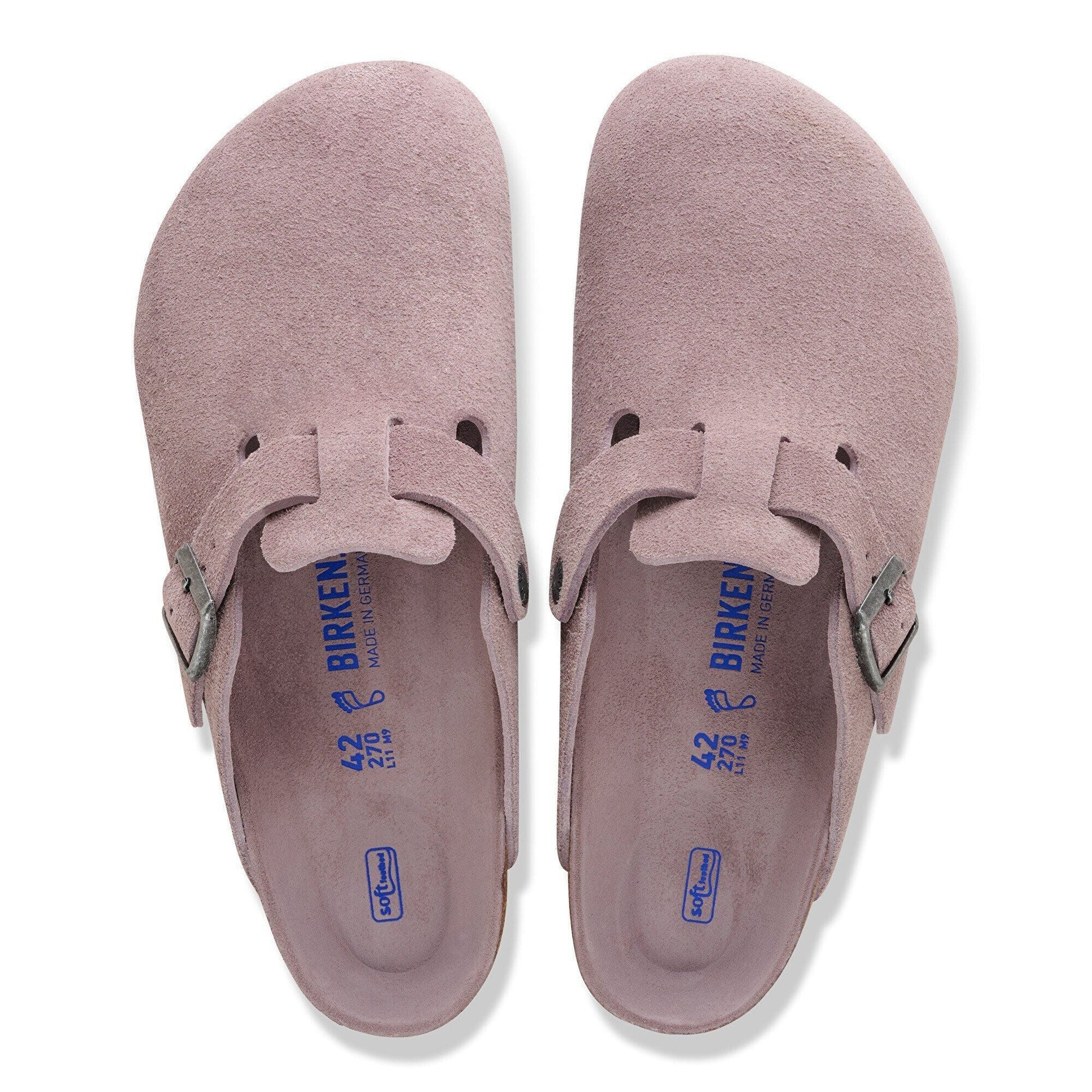 Boston | Soft Footbed | Suede | Faded Purple - Clog - Birkenstock