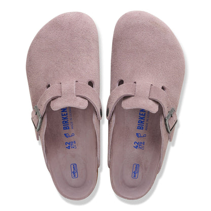 Boston | Soft Footbed | Suede | Faded Purple - Clog - Birkenstock