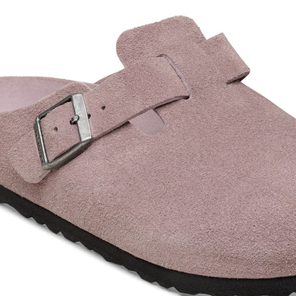 Boston | Soft Footbed | Suede | Faded Purple - Clog - Birkenstock