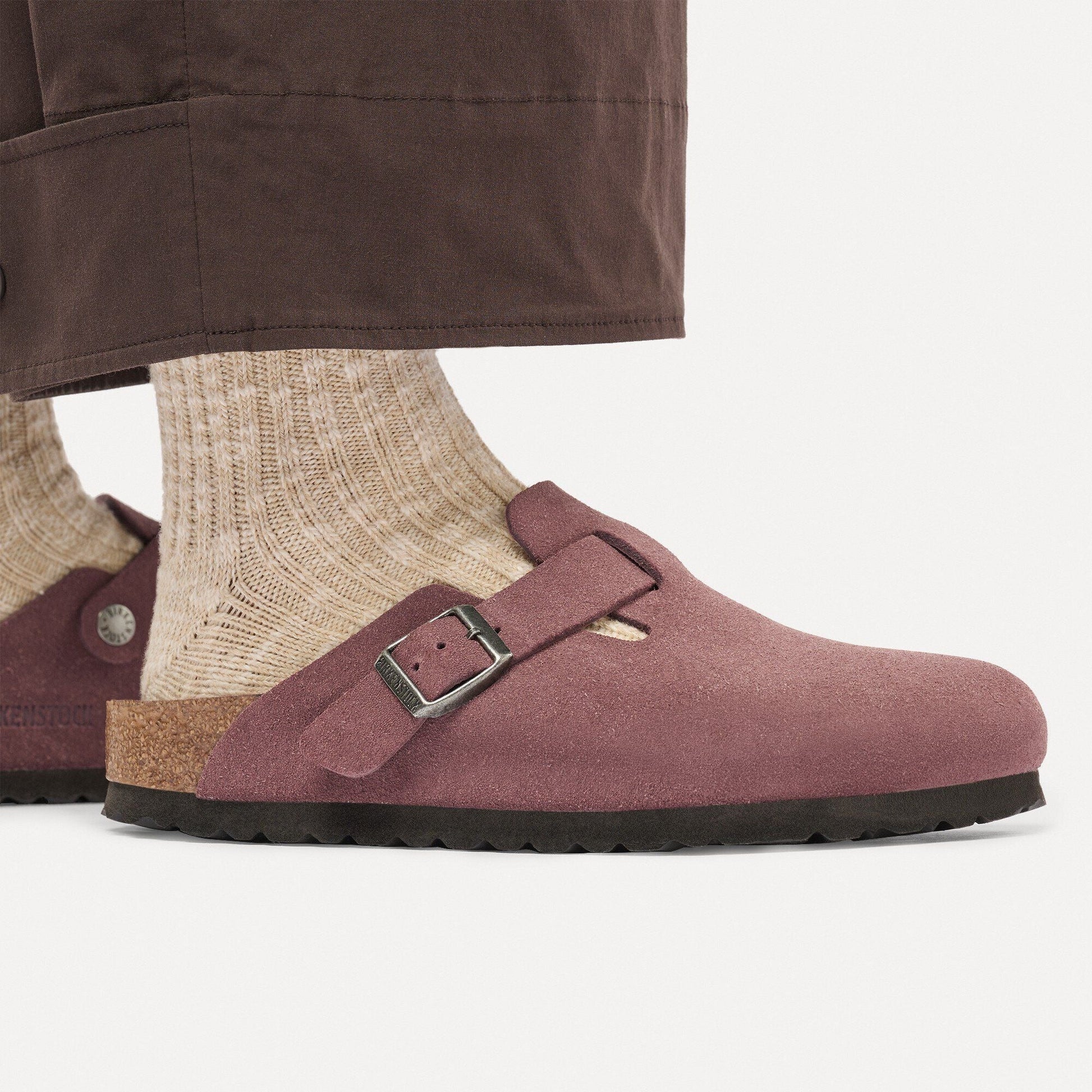 Boston | Soft Footbed | Suede | Pepper Tonal - clog - Birkenstock