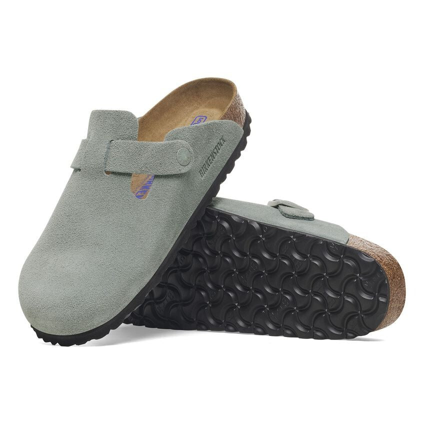 Boston | Soft Footbed | Suede | Pure Sage - Clog - Birkenstock