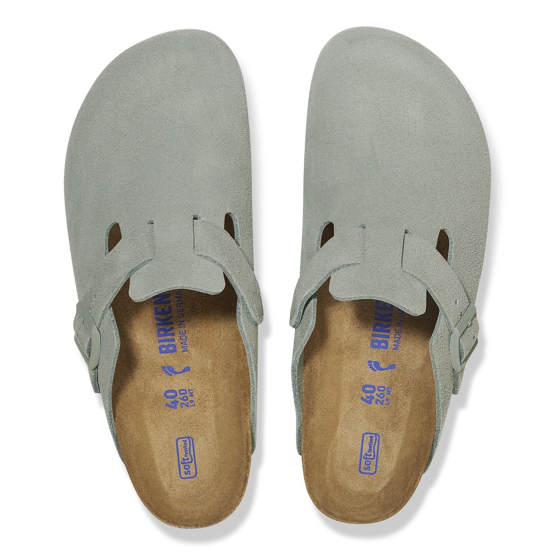 Boston | Soft Footbed | Suede | Pure Sage - clog - Birkenstock