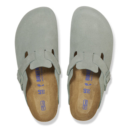 Boston | Soft Footbed | Suede | Pure Sage - clog - Birkenstock