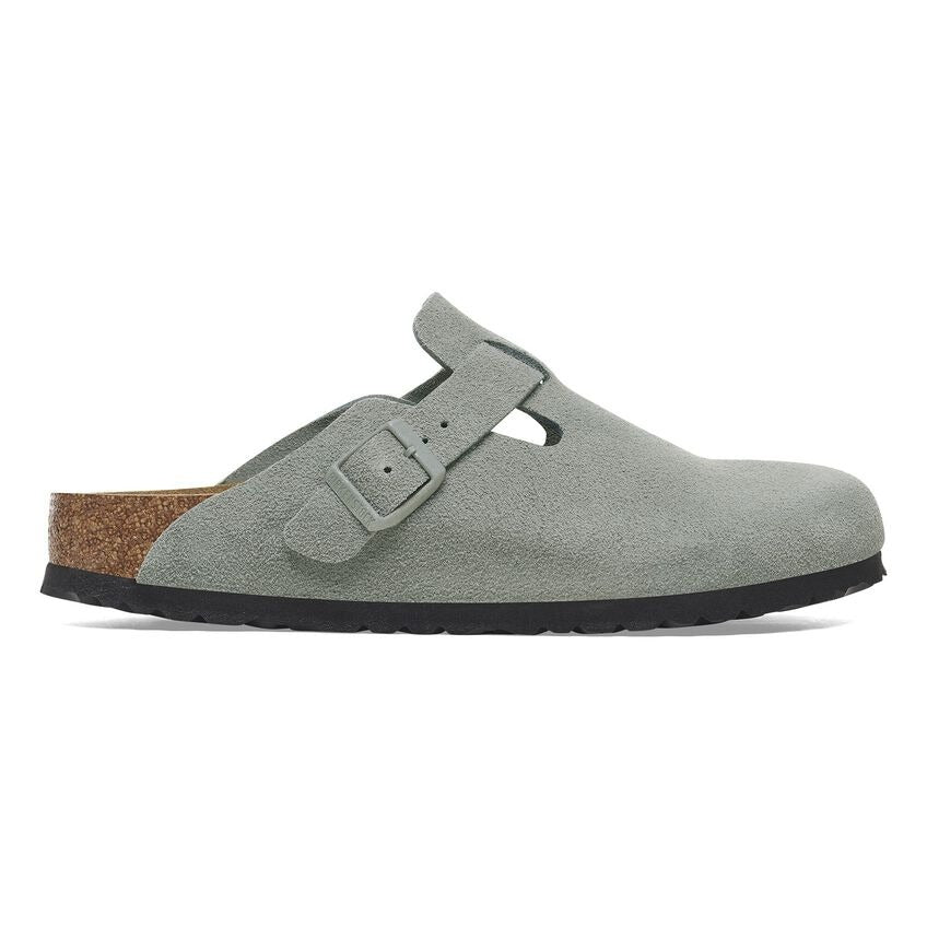 Boston | Soft Footbed | Suede | Pure Sage - Clog - Birkenstock