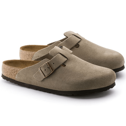 Boston | Soft Footbed | Suede | Taupe – Birkenstock Midtown Boston | Soft Footbed | Suede | Taupe – Birkenstock Midtown