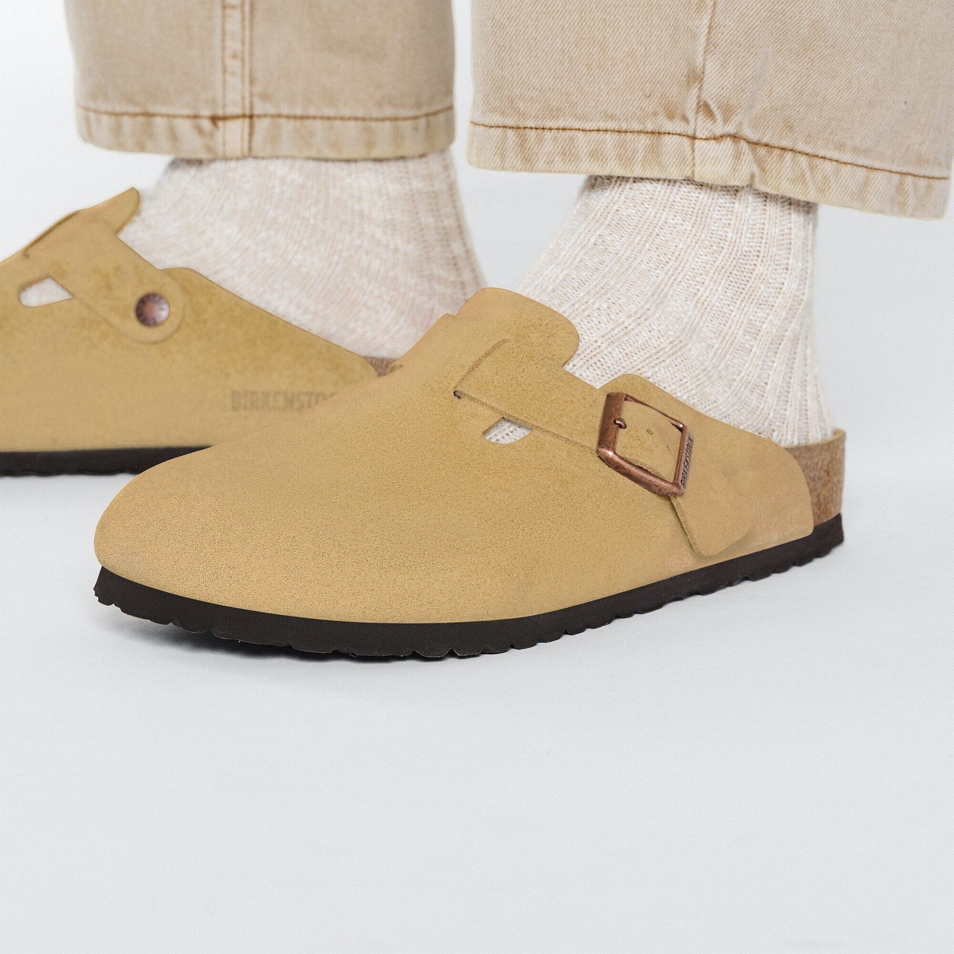 Boston | Suede | Latte Cream - clog - Birkenstock