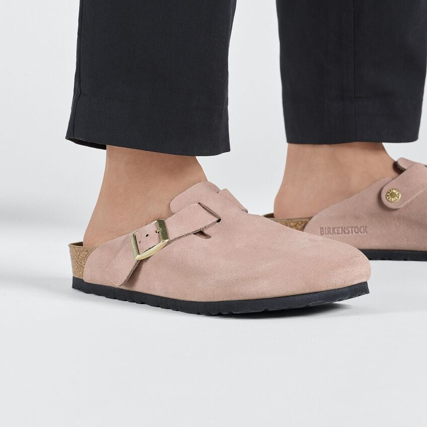 Boston | Suede | Light Rose - Clog - Birkenstock