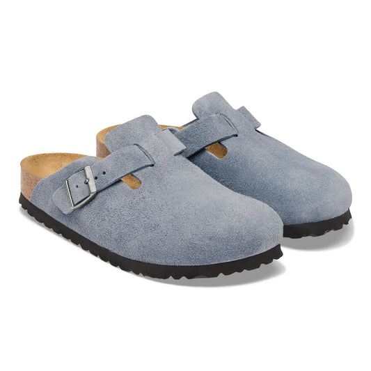Boston | Suede | Stone Blue - clog - Birkenstock