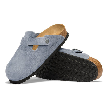 Boston | Suede | Stone Blue - clog - Birkenstock