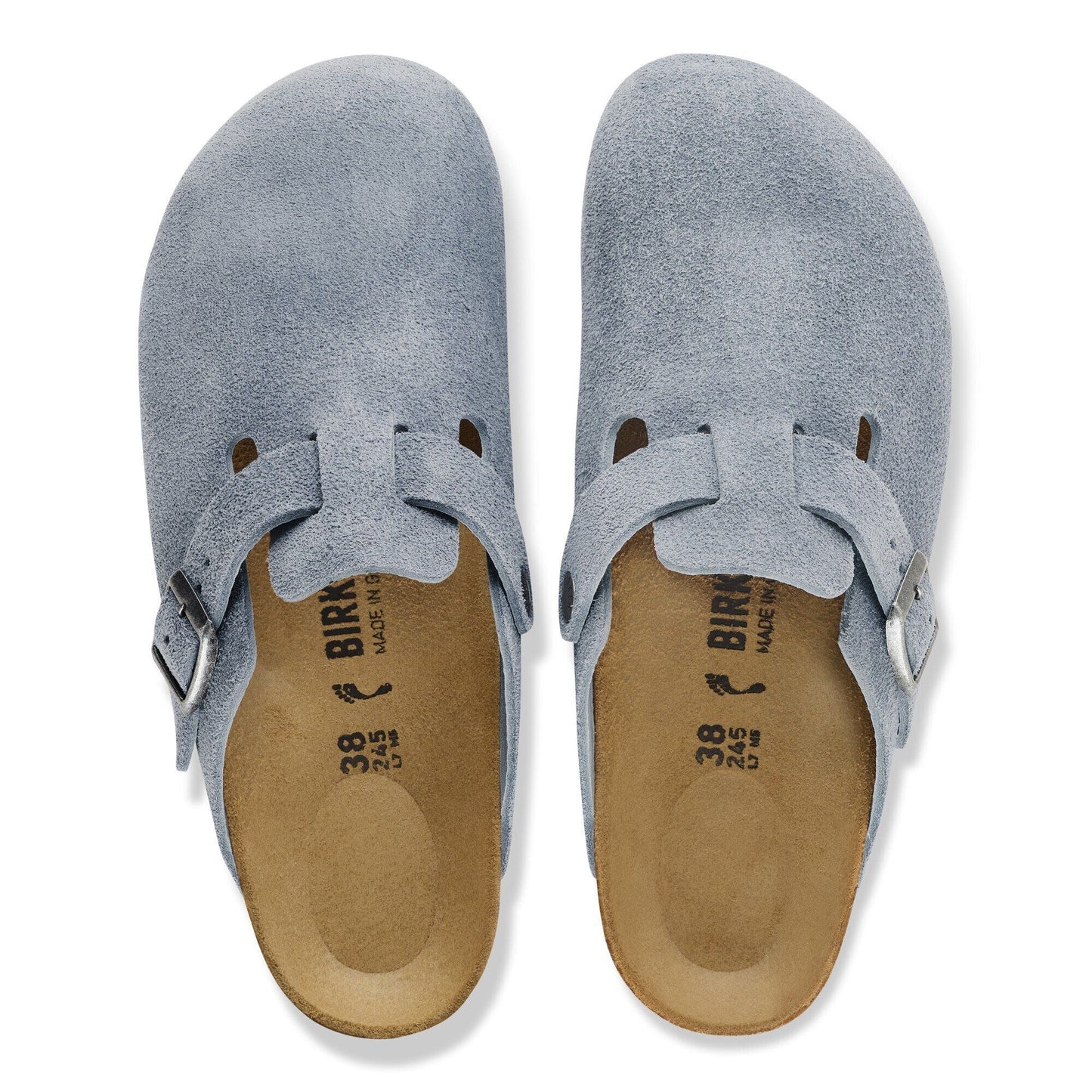 Boston | Suede | Stone Blue - clog - Birkenstock