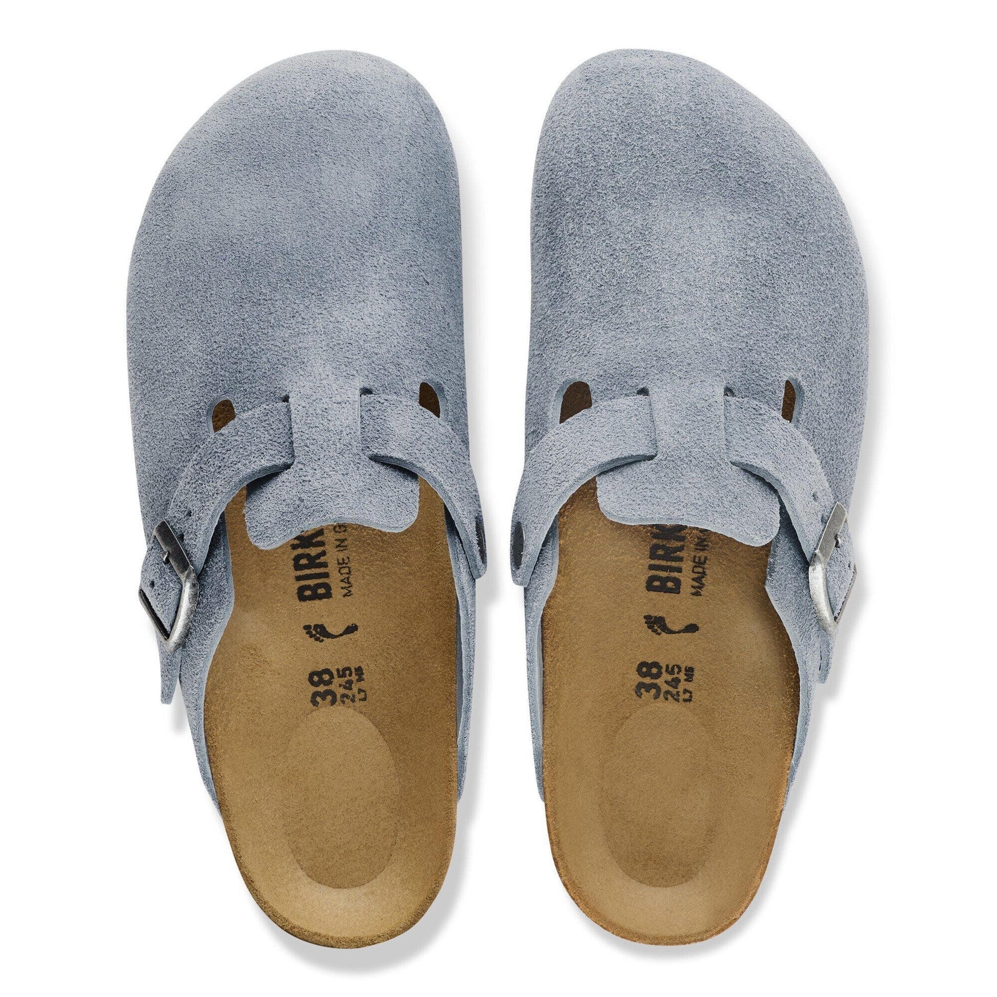 Boston | Suede | Stone Blue - clog - Birkenstock