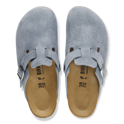Boston | Suede | Stone Blue - clog - Birkenstock