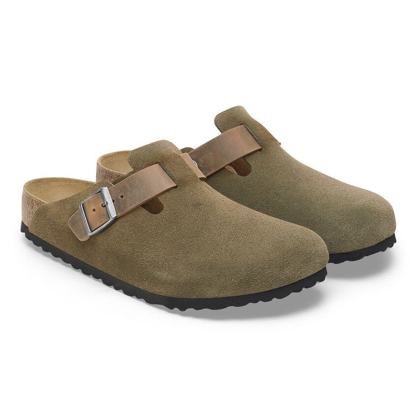 Boston | Suede/Oiled Leather | Thyme - Clog - Birkenstock