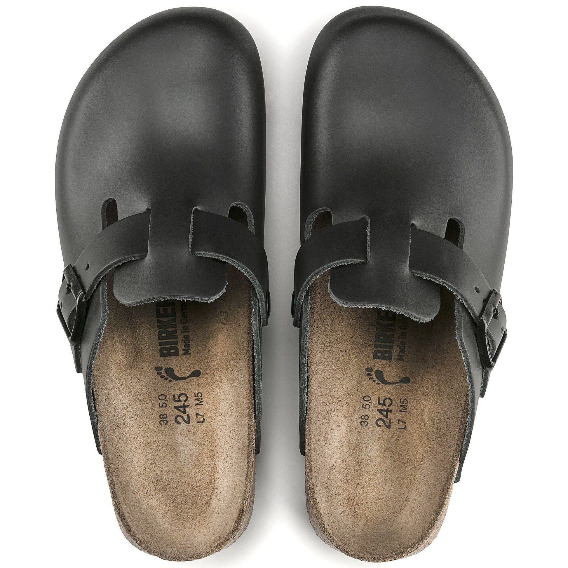 Boston Super Grip | Leather | Black - clog - Birkenstock