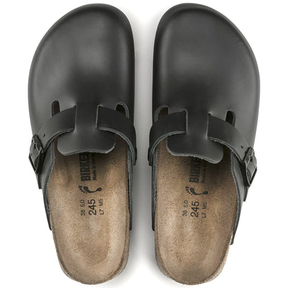 Boston Super Grip | Leather | Black - clog - Birkenstock