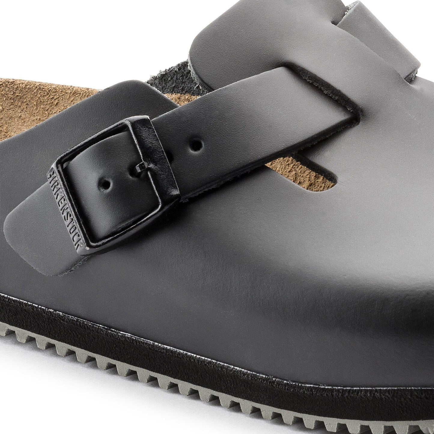 Boston Super Grip | Leather | Black - clog - Birkenstock