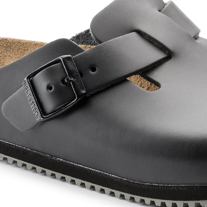Boston Super Grip | Leather | Black - clog - Birkenstock
