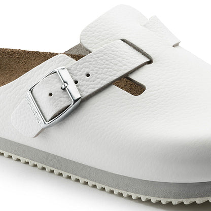 Boston Super Grip | Leather | White - clog - Birkenstock