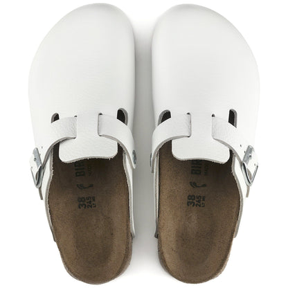 Boston Super Grip | Leather | White - clog - Birkenstock