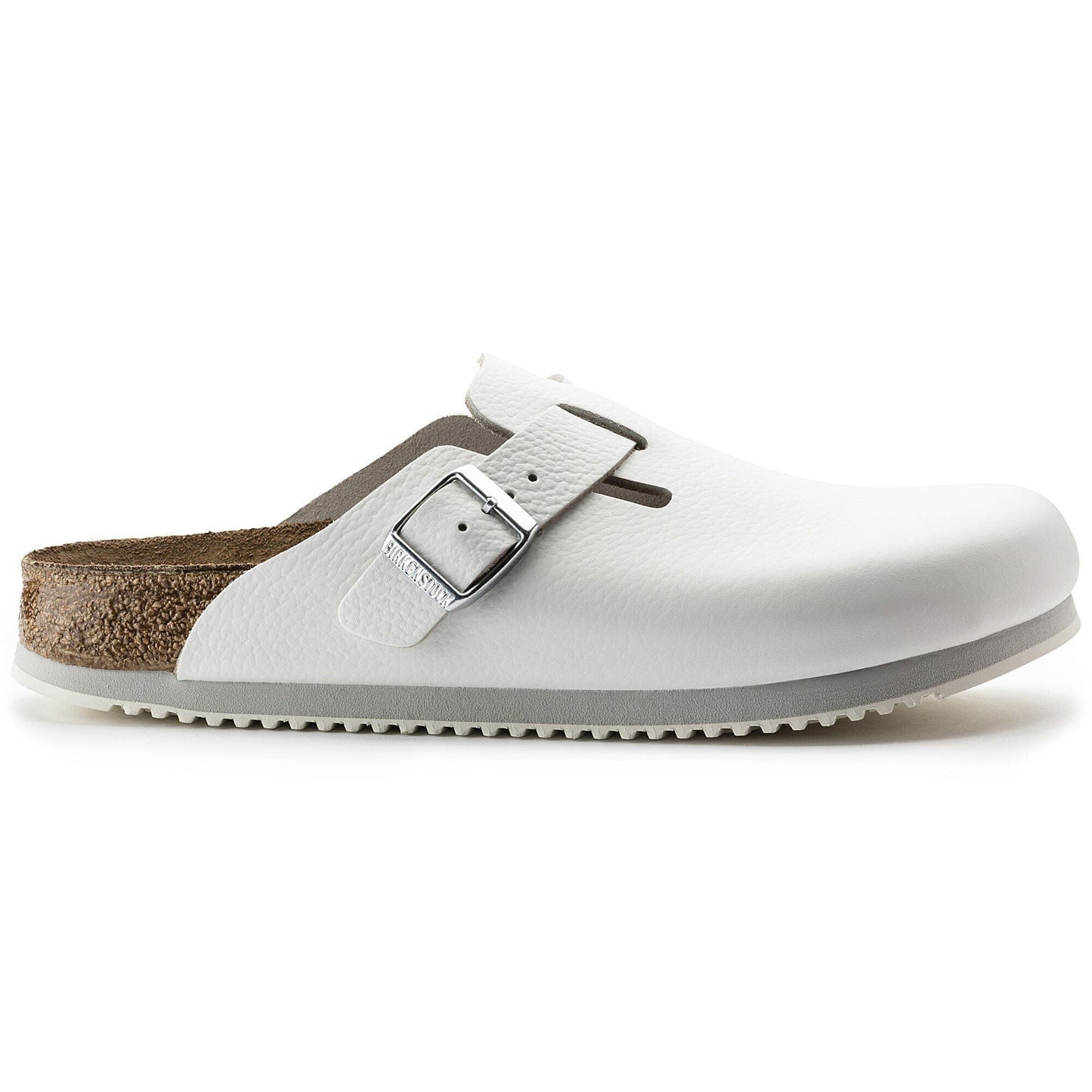 Boston Super Grip | Leather | White - clog - Birkenstock
