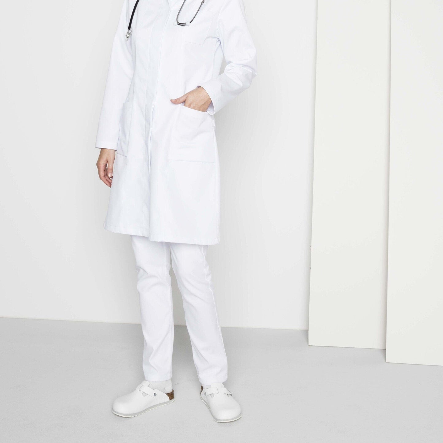 Boston Super Grip | Leather | White - clog - Birkenstock