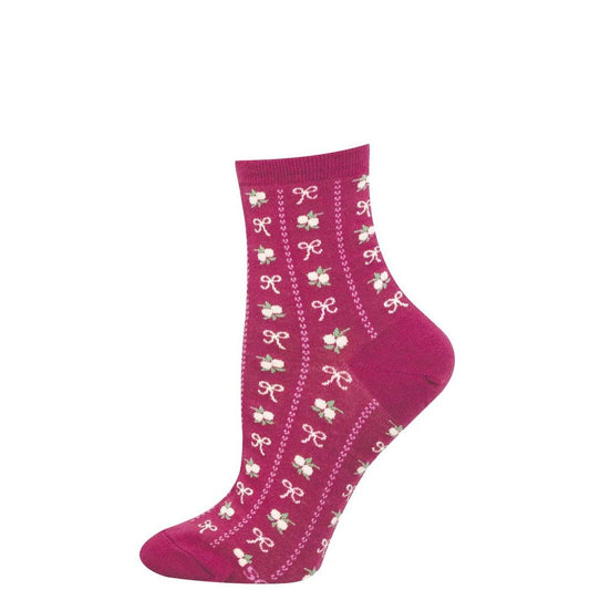 Bowquets | Women | Maroon - socks - Socksmith