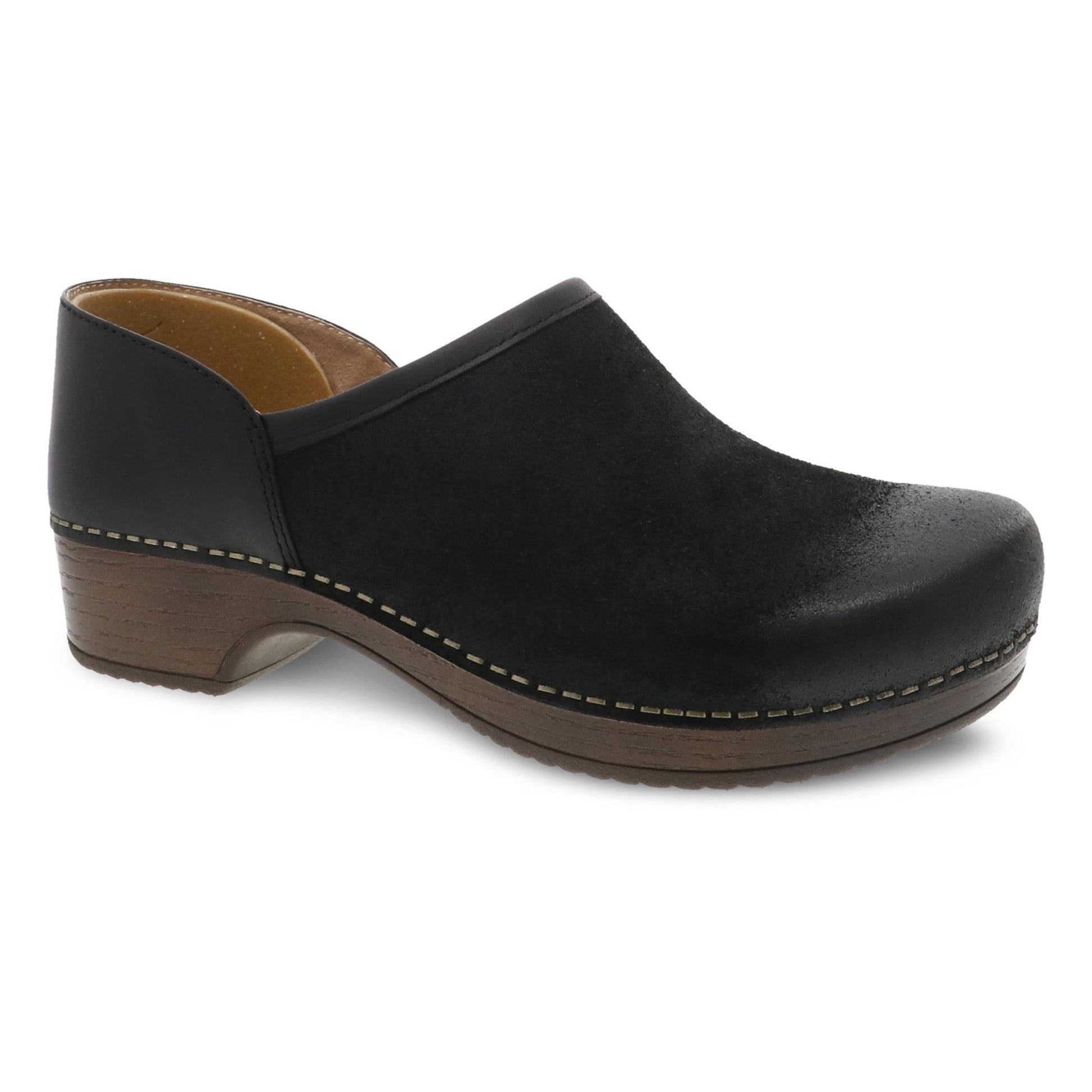 Brenna | Burnished Suede | Black - clog - Dansko