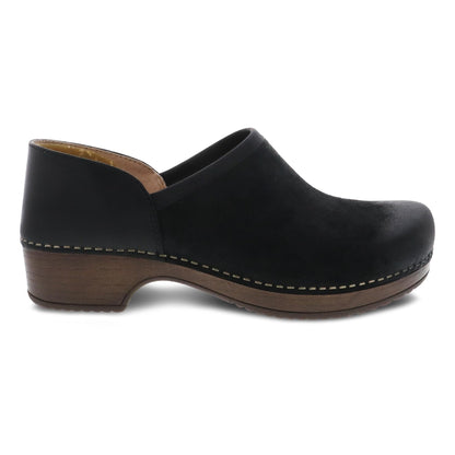 Brenna | Burnished Suede | Black - clog - Dansko
