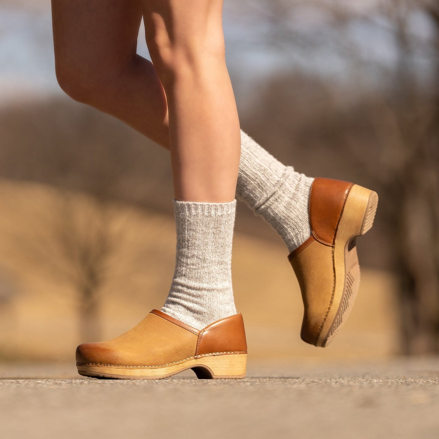 Brenna | Burnished Suede | Tan - clog - Dansko