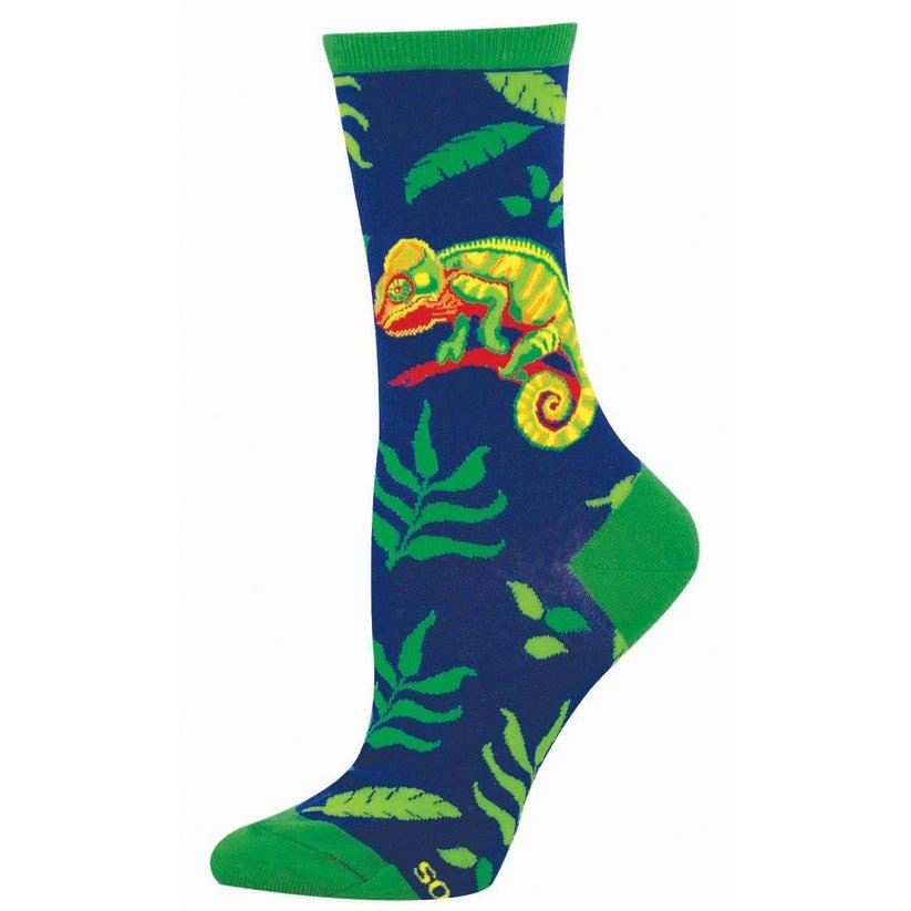 Bright As A Chameleon | Women | Navy - socks - Socksmith