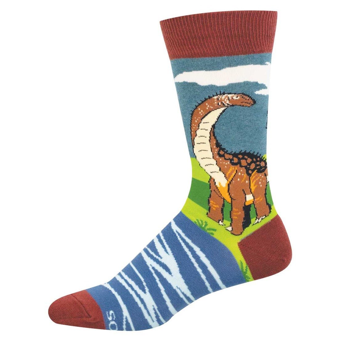 Brontosaurus | Men | Blue Heather - socks - Socksmith