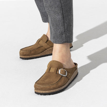 Buckley Ring Buckle | Suede | Tea - clog - Birkenstock