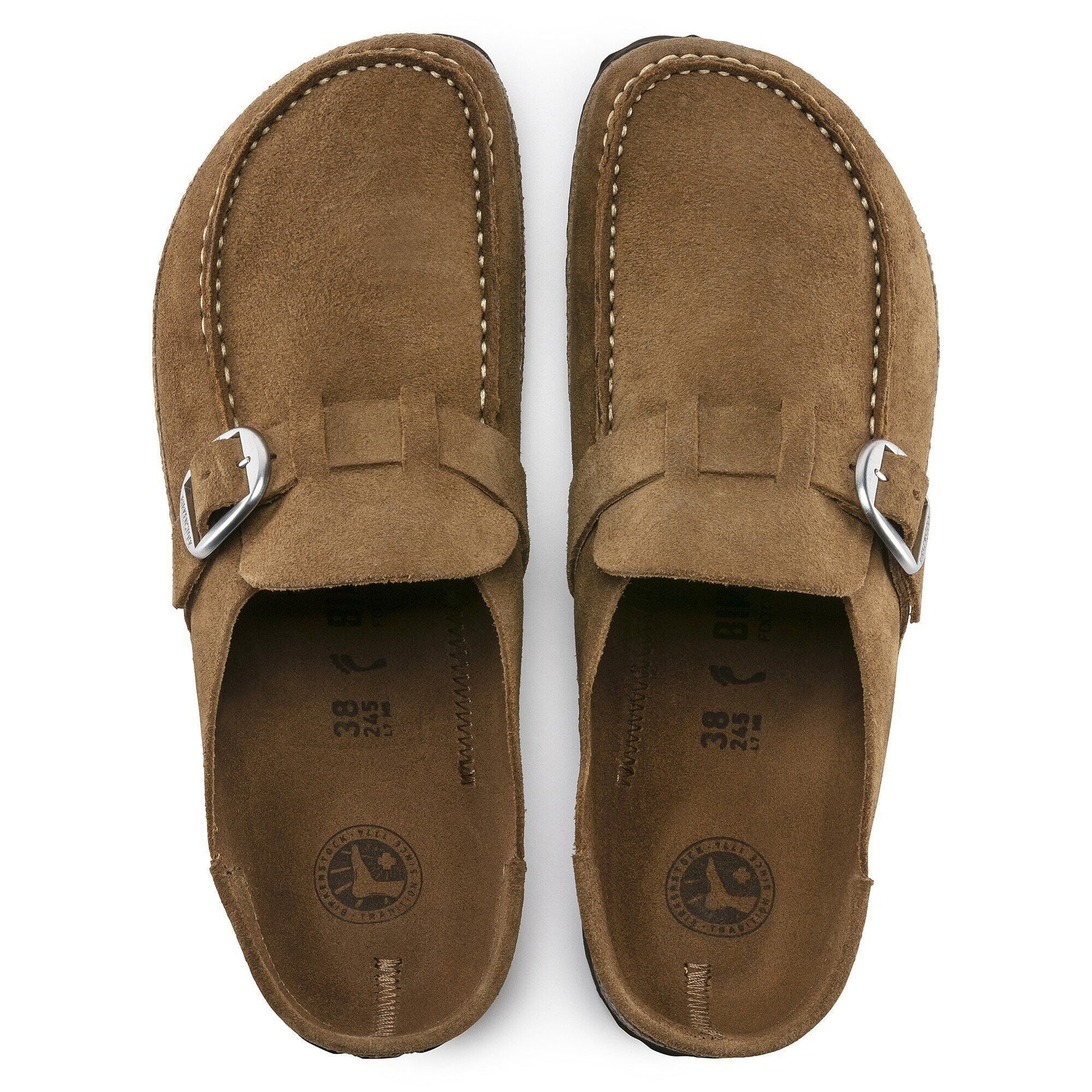 Buckley Ring Buckle | Suede | Tea - clog - Birkenstock