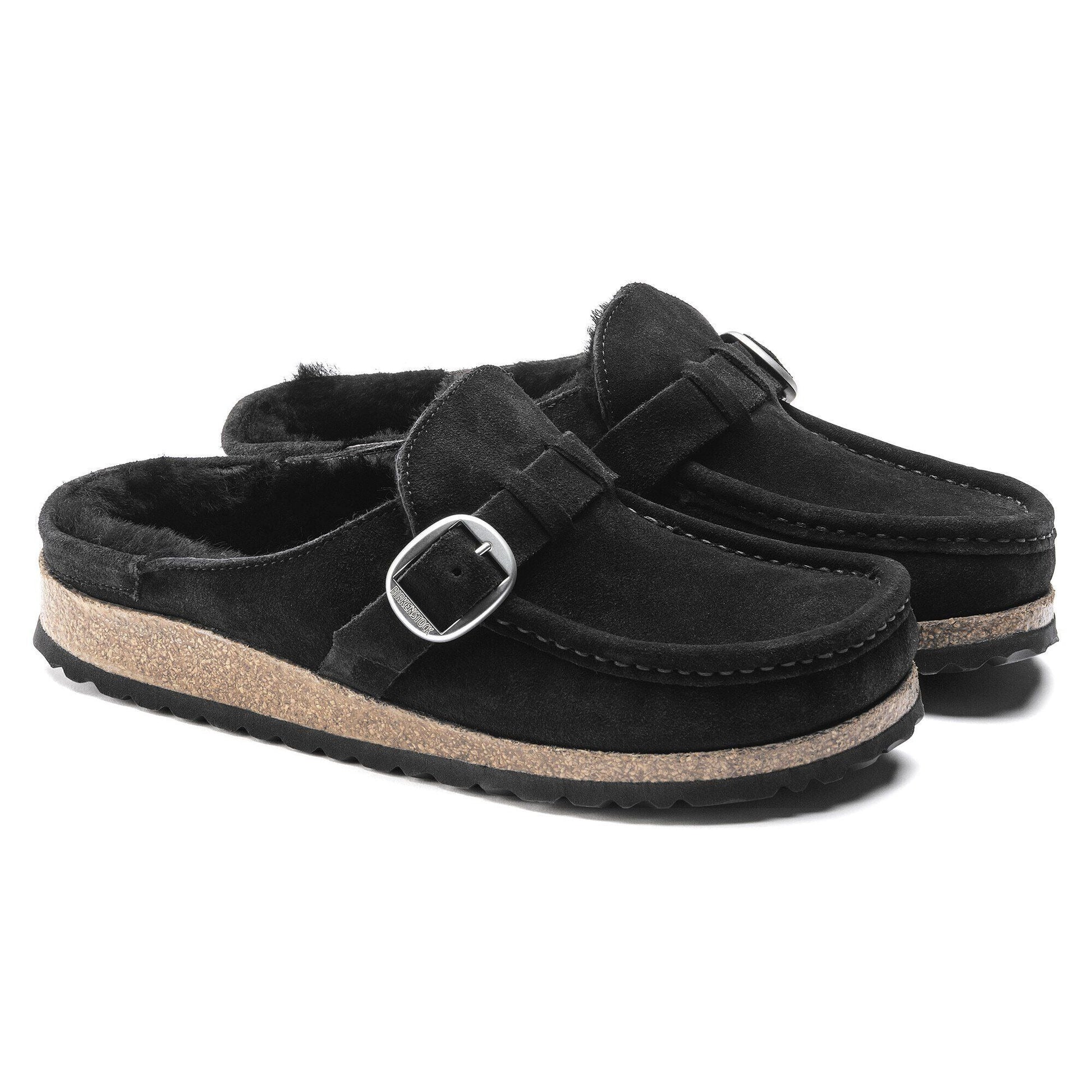 Buckley Shearling | Suede | Black - clog - Birkenstock