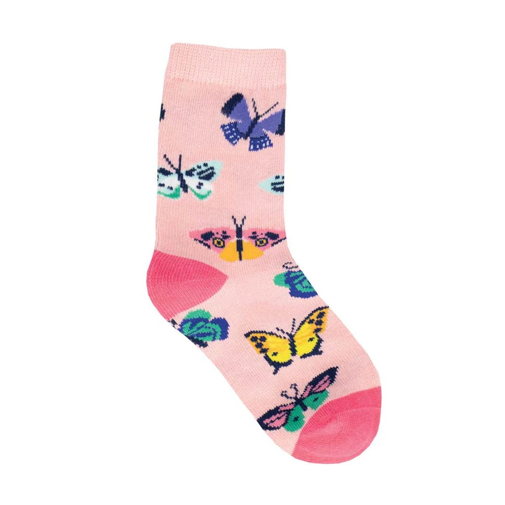 Butterfly Migration | Kids | Pink - socks - Socksmith