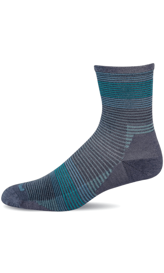 Cadence 3/4 Crew | Compression | Women | Denim - socks - Sockwell