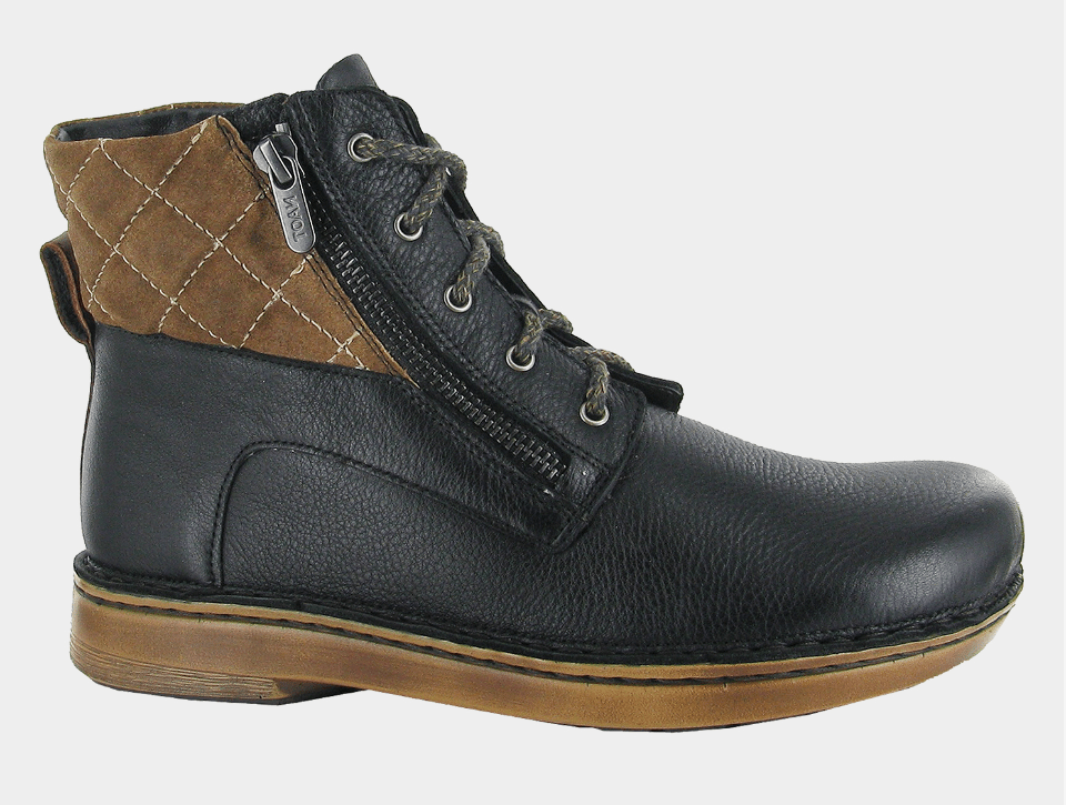 Castera | Leather/Suede | Soft Black/Antique Brown/ Soft Chestnut - Boot - Naot