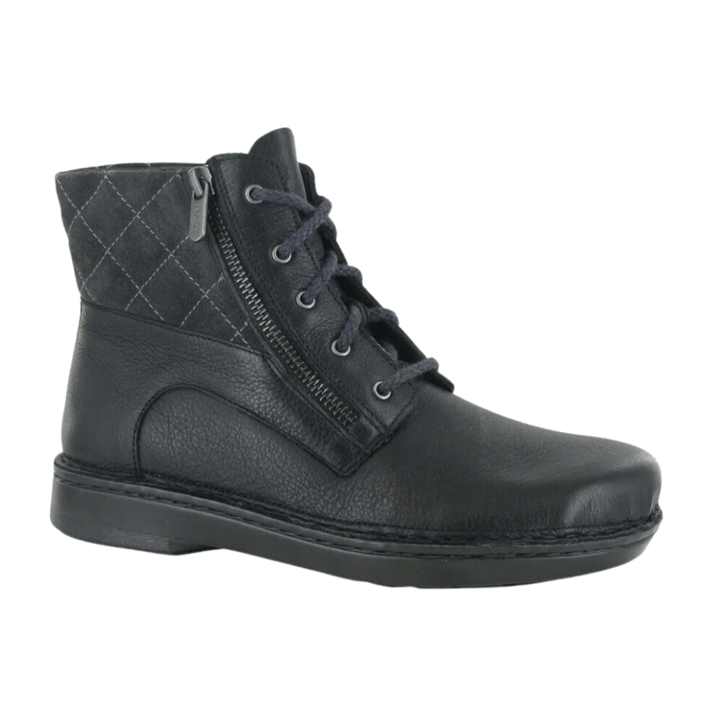 Castera | Leather/Suede | Soft Black/Oily Midnight/Foggy Gray - Boot - Naot