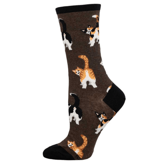 Cat Butts | Women | Brown Heather - Socks - Socksmith