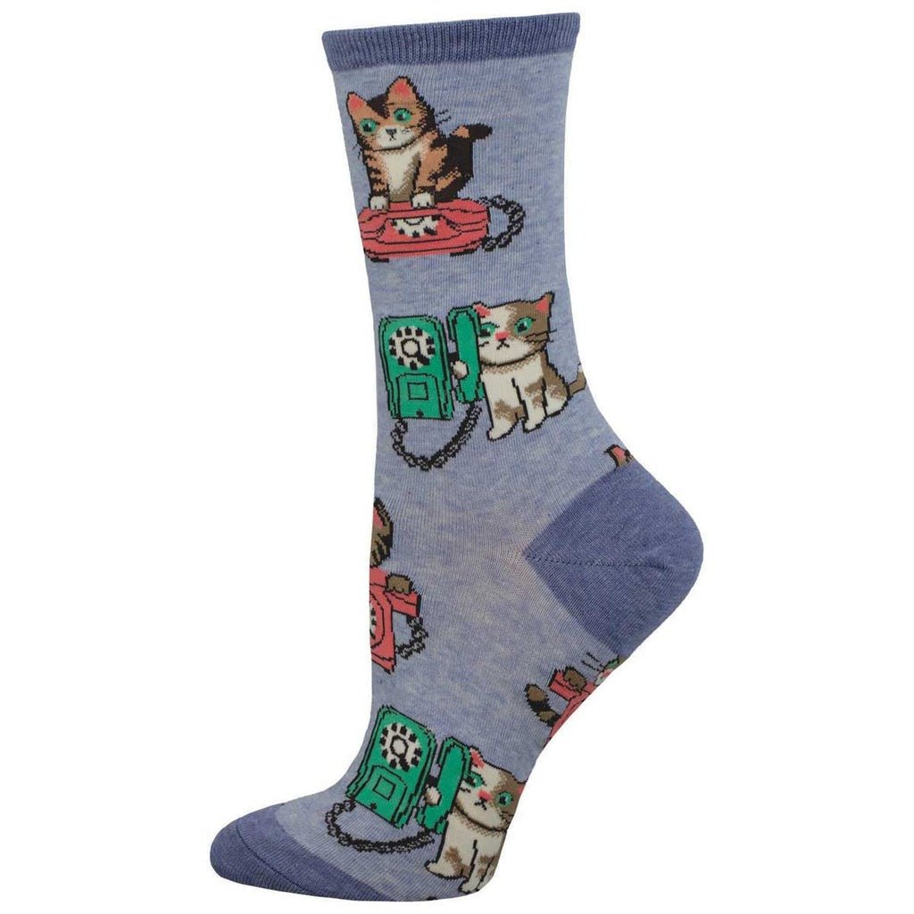 Cat Calls | Women | Blue Heather - Socks - Socksmith