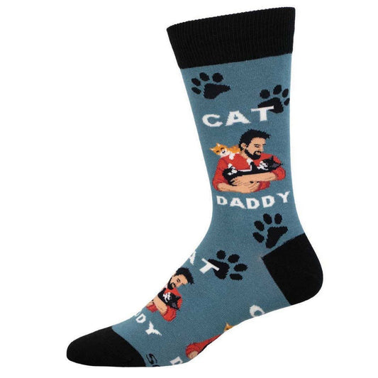 Cat Daddy | Men | Blue - socks - Socksmith