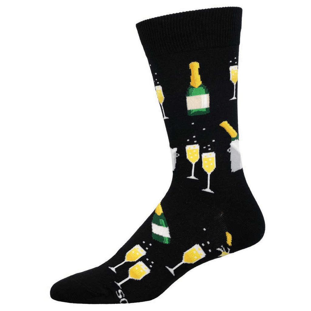 Champagne Toast | Men | Black - Socks - Socksmith