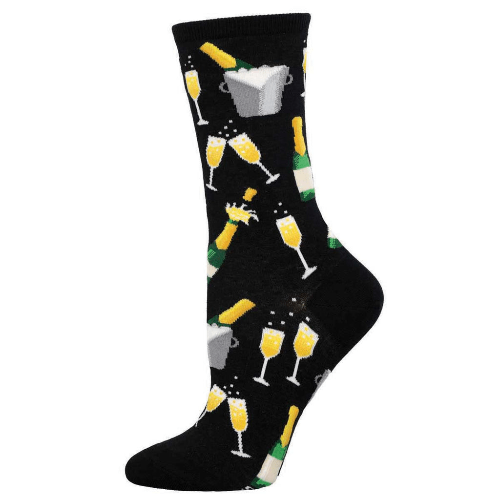 Champagne Toast | Women | Black - Socks - Socksmith