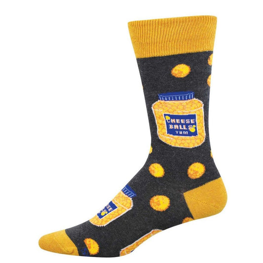 Cheese Balls | Men | Charcoal Heather - socks - Socksmith