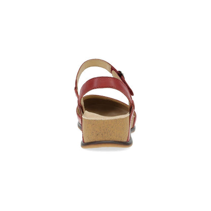 Christine | Burnished Nappa | Red - sandals - Dansko