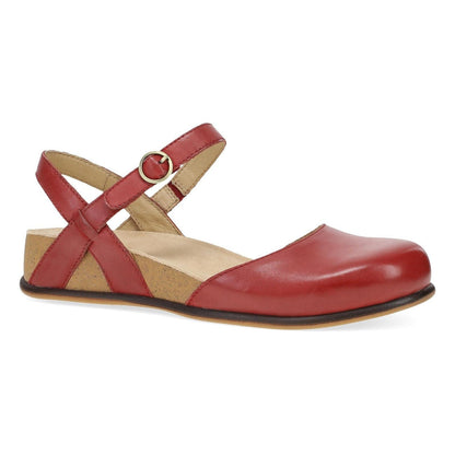 Christine | Burnished Nappa | Red - sandals - Dansko