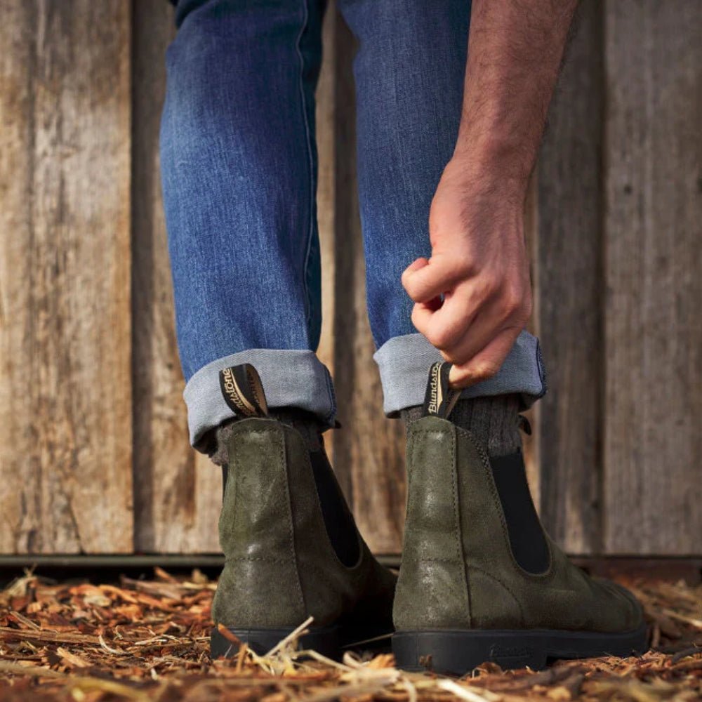 Classic 550 Chelsea Boot #1615 | Suede | Dark Olive – Birkenstock