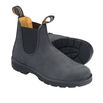 Classic 550 Chelsea Boot 587 | Leather | Rustic Black - Boot - BLUNDSTONE
