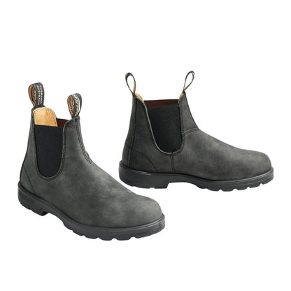 Classic 550 Chelsea Boot 587 | Leather | Rustic Black - Boot - BLUNDSTONE